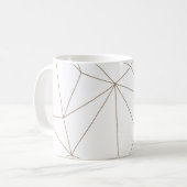 Gold and white Geometric Mix & Match Mug Koffiemok (Voorkant links)