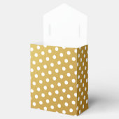 Gold and White Polka Dot Pattern Bedankdoosjes (Geopend)