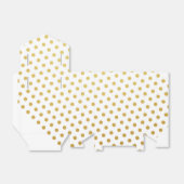 Gold and White Polka Dot Pattern Bedankdoosjes (Uitgevouwen)