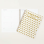Gold and white Polka dots Planner (Display)
