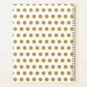 Gold and white Polka dots Planner (Achterkant)