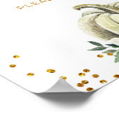 Gold and White Pumpkin Party Favors Sign Poster (Hoek)