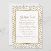 Gold and White Trunk Party "Off to College" uitnod Kaart (Voorkant)