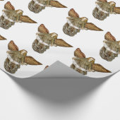 Gold Angel Gift Wrapping Paper Cadeaupapier (Hoek)