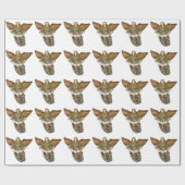 Gold Angel Gift Wrapping Paper Cadeaupapier (Vlak)