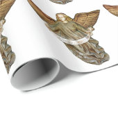 Gold Angel Gift Wrapping Paper Cadeaupapier (Rol Hoek)