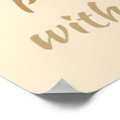 Gold Angel God heeft ons muziekcitaat gegeven Poster (Hoek)