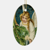 Gold Angel - kerstnacht  feestdag - Aangepast Keramisch Ornament (Rechts)