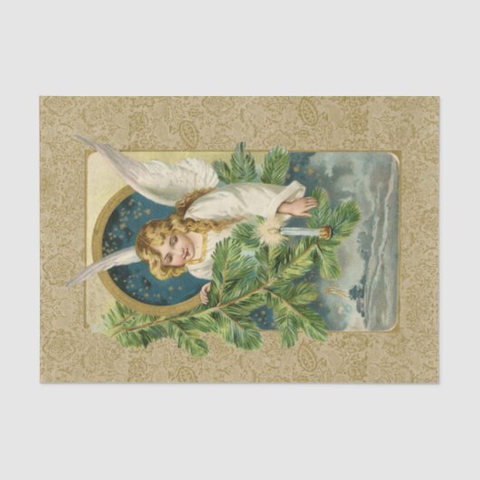 Gold Angel - kerstnacht  feestdag Tissuepapier (Voorkant)