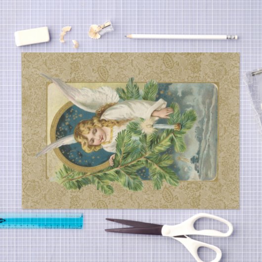 Gold Angel - kerstnacht  feestdag Tissuepapier (Craft)