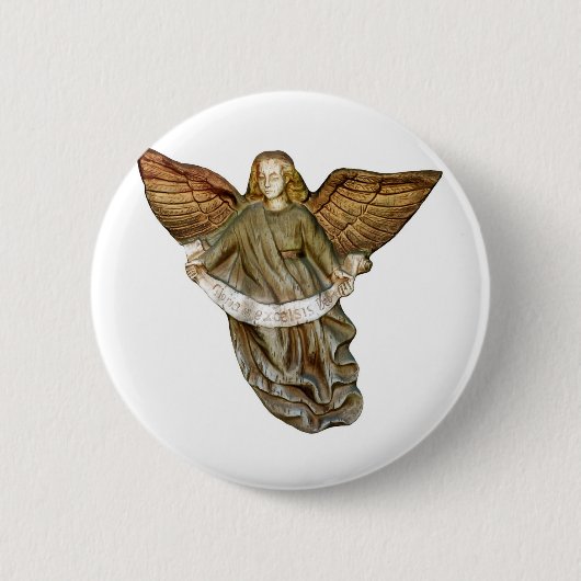 Gold Angel Ronde Button 5,7 Cm (Voorkant)