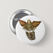 Gold Angel Ronde Button 5,7 Cm (Voorkant /achterkant)