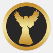 GOLD ANGEL RONDE STICKER (Voorkant)