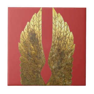Gold Angel Wings Keramische Tegel Tegeltje