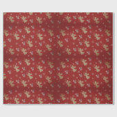Gold Angel Wrapping Paper Cadeaupapier (Vlak)