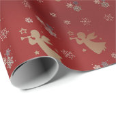 Gold Angel Wrapping Paper Cadeaupapier (Rol Hoek)