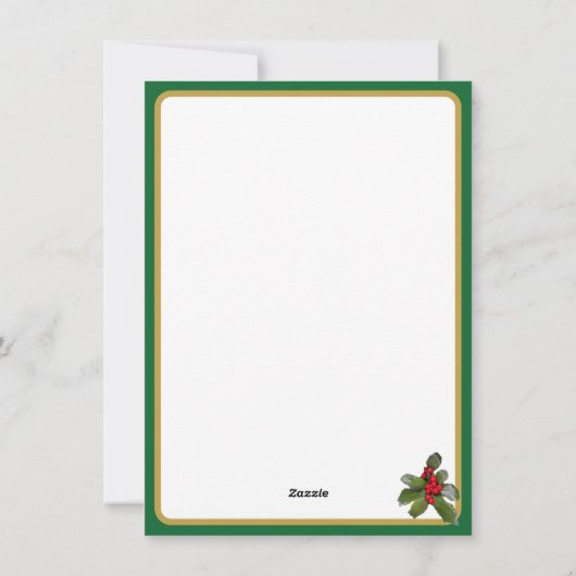 Gold Angels kerstfoto Feestdagenkaart (Achterkant)