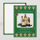 Gold Angels kerstfoto Feestdagenkaart (Voorkant / Achterkant)