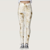 Gold Angels op witte Leggings (Voorkant)