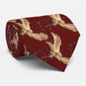 Gold Angels Trompet Kerststerren Hemel Stropdas (Opgerold)