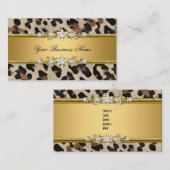 Gold Animal Black Jewel Look Afbeelding Visitekaartje (Voorkant / Achterkant)