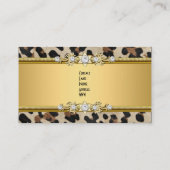 Gold Animal Black Jewel Look Afbeelding Visitekaartje (Achterkant)