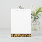Gold Animal Print briefkaarten (Staand voorkant)