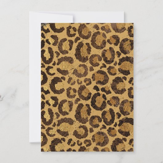 Gold Animal Print briefkaarten (Achterkant)