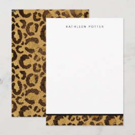 Gold Animal Print briefkaarten