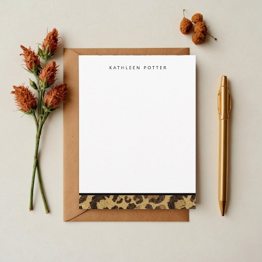 Gold Animal Print briefkaarten