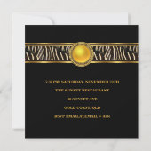 Gold Animal Wild Invite 30th Birthday Party 4 Kaart