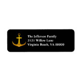 Gold Anker Return Address Labels (Voorkant)