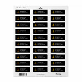 Gold Anker Return Address Labels (Full Sheet)
