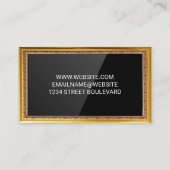 Gold Antiek Border | Achtergrond zwart-wit Visitekaartje (Achterkant)