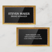 Gold Antiek Border | Achtergrond zwart-wit Visitekaartje (Voorkant / Achterkant)