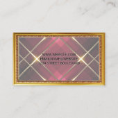 Gold Antiek Border | Rode strepen | Goudlijnen Visitekaartje (Achterkant)