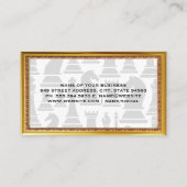 Gold Antiek Border | Schaakstukken Visitekaartje (Achterkant)