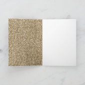 Gold Antiek Glitter Glitz Kerstmis Kaart (Binnen)