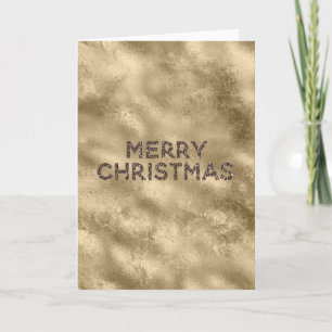 Gold Antiek Glitter Glitz Kerstmis Kaart