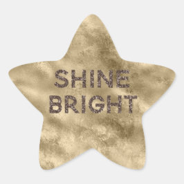 Gold Antiek Glitter Glitz Shine Bright Ster Sticker