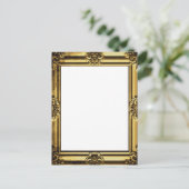 Gold Antiek Lijst met schuifwiel Briefkaart (Staand voorkant)