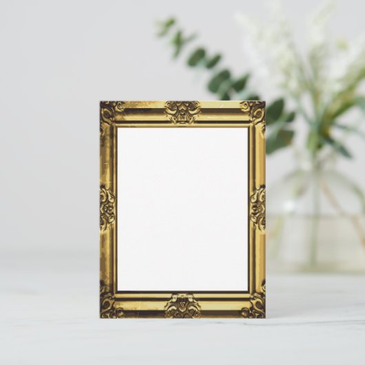  Gold Antiek Lijst met schuifwiel Briefkaart (Staand voorkant)