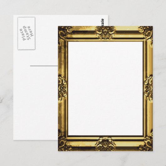  Gold Antiek Lijst met schuifwiel Briefkaart (Voorkant / Achterkant)