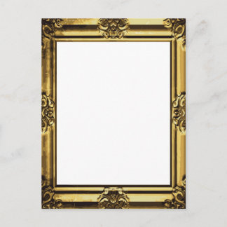  Gold Antiek Lijst met schuifwiel Briefkaart