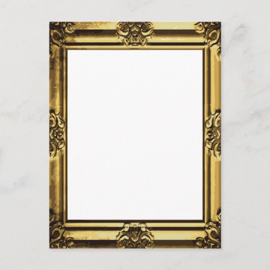 Gold Antiek Lijst met schuifwiel Briefkaart (Voorkant)