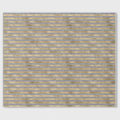 Gold Antiek Paars Glitter Glitz Stripes Cadeaupapier (Vlak)