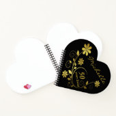 Gold Any Age Verjaardagsfeest Hart Gastboek Notitieboek (Binnen)