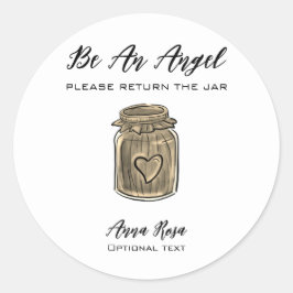 *~* Gold AP30 Whimsical Return jar Canning Mason Ronde Sticker
