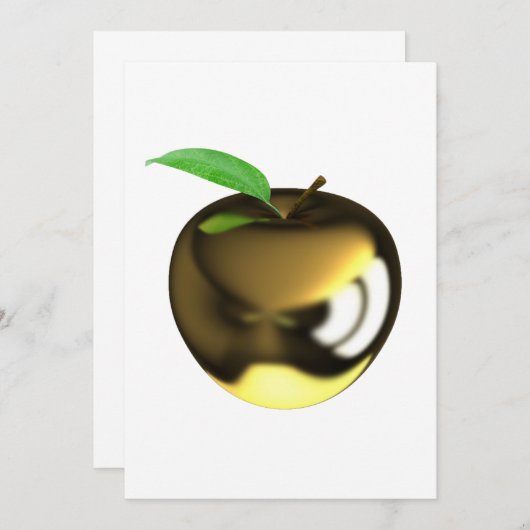 Gold Apple Uitnodigingen (Voorkant / Achterkant)