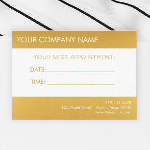 Gold Appointment Reminder Kaart